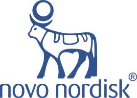 blue novo nordisk corporate logo of caribou