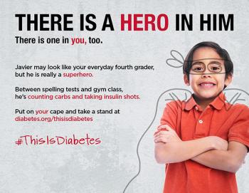 Campaign image from This Is Diabetes - boy in hero's cape